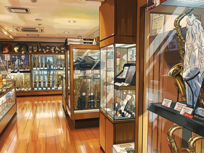 Shinjuku saxophone shop visit and night out (DAY 7)
